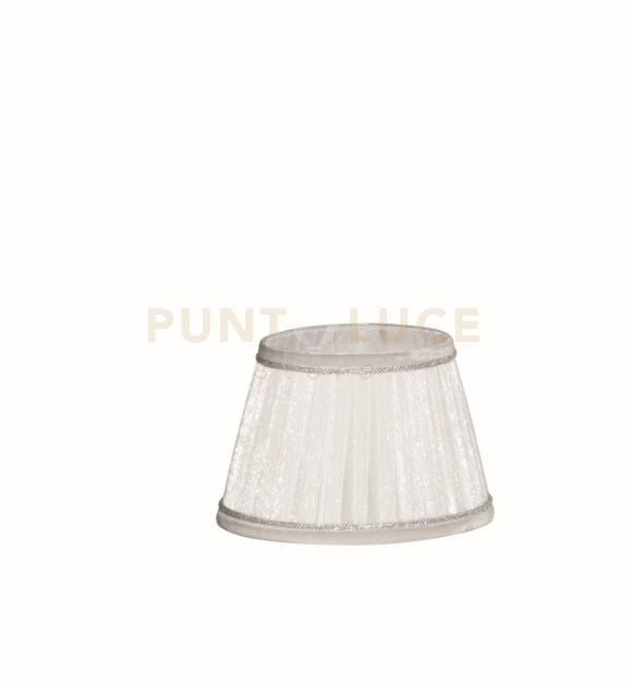 TC 3535 PARALUME DM.16CM ORGANZA BIANCO E ARGENTO PER ATTACCO E14