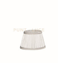 TC 3535 PARALUME DM.16CM ORGANZA BIANCO E ARGENTO PER ATTACCO E14