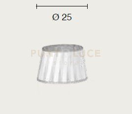 TC 4032 PARALUME DM.25CM BIANCO E ARGENTO ATTACCO E14