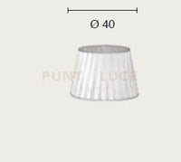 TC 4032 PARALUME DM.40CM BIANCO E ARGENTO ATTACCO E27