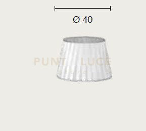 TC 4032 PARALUME DM.40CM BIANCO E ARGENTO ATTACCO E27