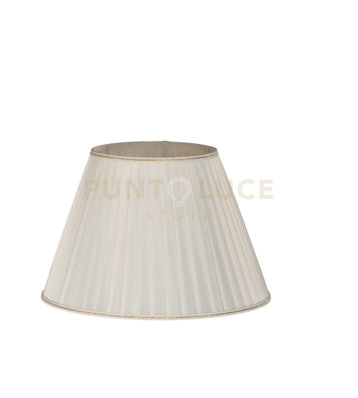 TC 4035 PARALUME DM.40CM AVORIO E ORO ATTACCO E27 PLISSE'