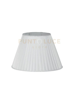 TC 4036 PARALUME DM.40CM BIANCO E ARGENTO ATTACCO E27 PLISSE'