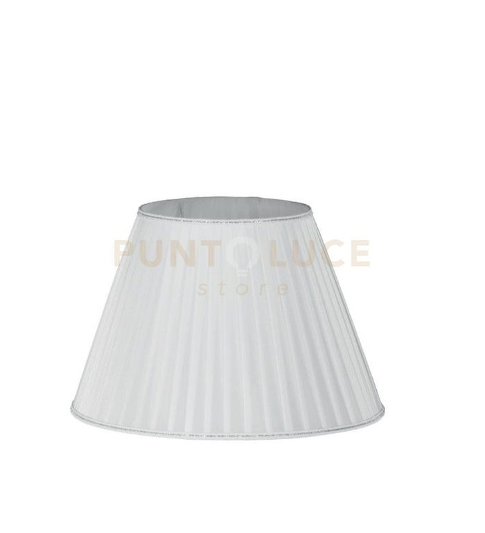 TC 4036 PARALUME DM.40CM BIANCO E ARGENTO ATTACCO E27 PLISSE'