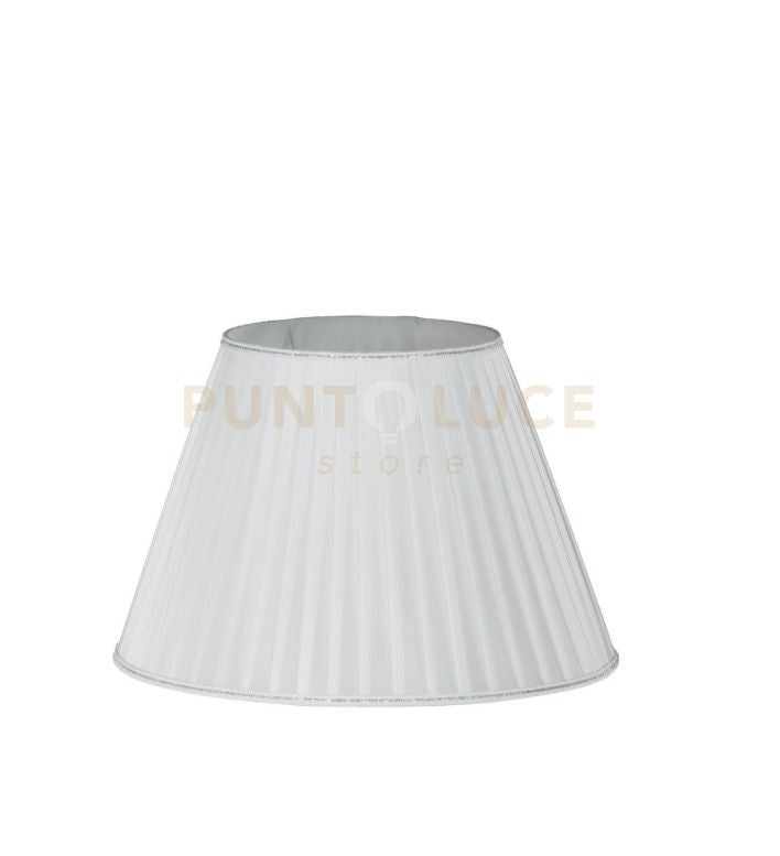 TC 4036 PARALUME DM.40CM BIANCO E ARGENTO ATTACCO E27 PLISSE'