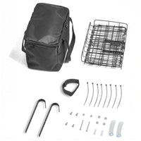 Cargo - Cestino Anteriore per Bicicletta Pieghevole Portaoggetti con Borsa Richiudibile in Metallo Nero