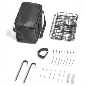 Cargo - Cestino Anteriore per Bicicletta Pieghevole Portaoggetti con Borsa Richiudibile in Metallo Nero