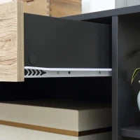 Carrello da Cucina Multiuso con Cassetto, Armadietto e Scaffale, 80x39x86.5cm, Legno e Nero