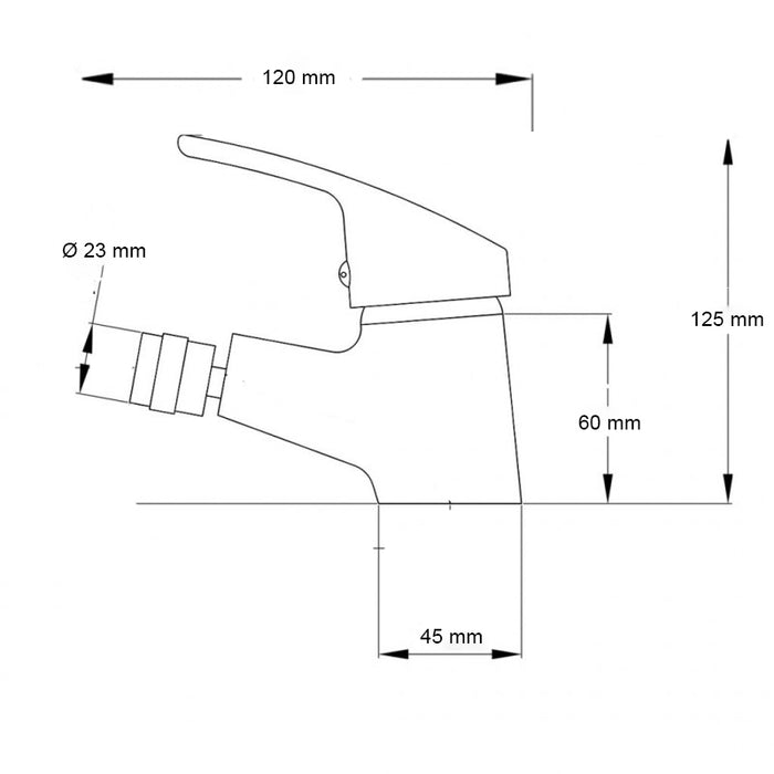 Coppia di miscelatore rubinetto bidet e miscelatore lavabo linea europa cromata