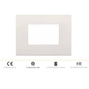 Vimar 19653 placca classica arkè 3 moduli in tecnopolimero