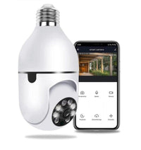 TELECAMERA E27 IP LAMPADINA DA INTERNO 360 GRADI WIRELESS WI-FI E27 PTZ