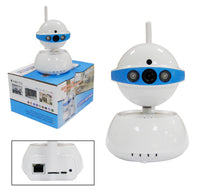 TELECAMERA IP CAMERA HD 720P WIRELESS 2 LED IR LAN MOTORIZZATA WIFI RETE RJ45