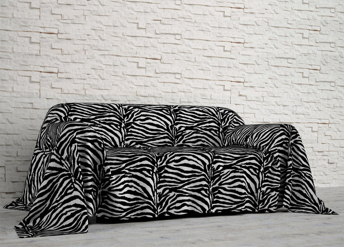 Telo Arredo In Cotone Fantasia Zebrato - Singolo - Zebrato