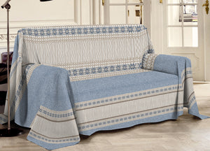 Telo Arredo Linea Pensieri Delicati Disegno Maglia - Singolo - Blu