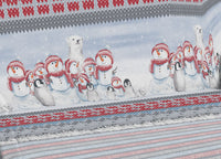 Telo Arredo Multiuso Linea Pensieri Delicati In Cotone Disegno Inverno Polare - Singolo - Rosso