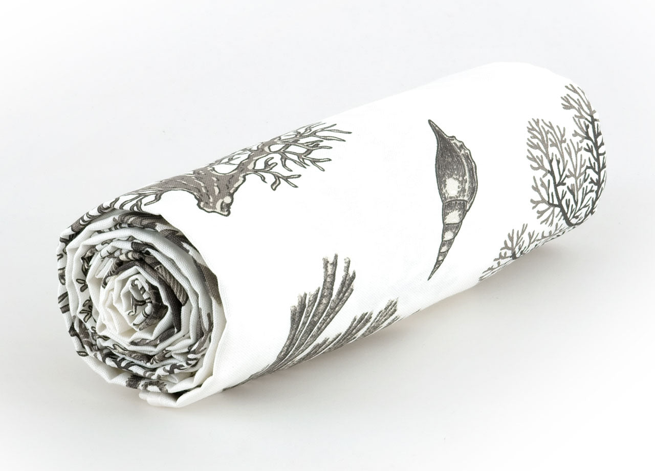 Telo Arredo Granfoulard Copritutto Cotone Made Italy Vari Disegni Arredatutto Copriletto Multiuso - 2 Piazze - Corallo Tortora