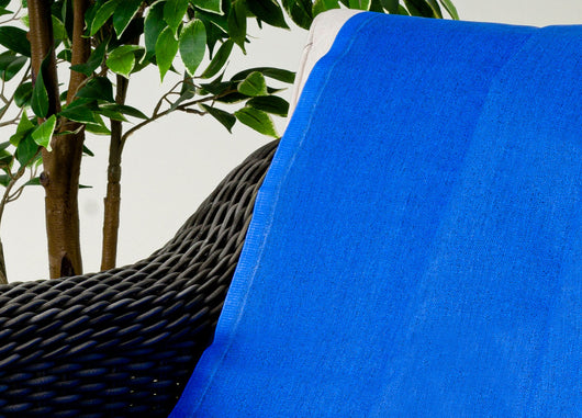 Telo Arredo Granfoulard Copritutto Cotone Made Italy Vari Disegni Arredatutto Copriletto Multiuso - 1 Piazza - Tinta Unita Blu