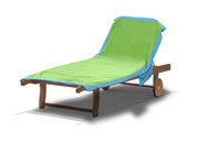 Telo Mare Lettino In Microfibra Spiaggia Piscina Mod Tinta Unita Comodo - 75x185 - Verde-Turchese