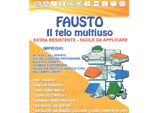 Telo Multiuso Resistente Antipioggia Antivento Antistrappo Impermeabile Fausto - 150x300 - Telo Fausto