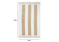 Telo Mare Jacquard Spugna Asciugamano Spiaggia Disegno Greca - Telo Mare - Beige
