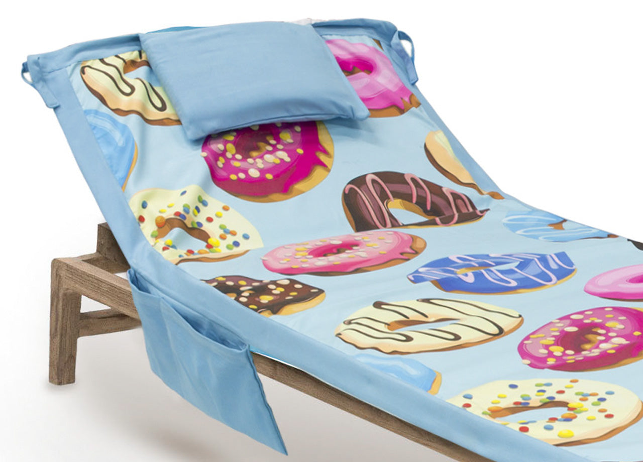 Telo Mare Da Lettino Con Cuscino Modello Comodo Summer Disegno Ciambella