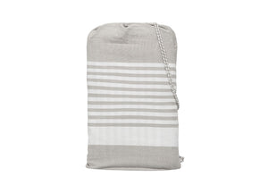 Telo Mare Lettino Spiaggia Piscina Con Cuscino E Tasche Modello Palau Grigio