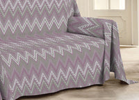 Telo Arredo Multiuso Linea Pensieri Delicati 100% Cotone Disegno Spinato - Matrimoniale - Rosa