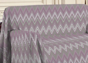 Telo Arredo Multiuso Linea Pensieri Delicati 100% Cotone Disegno Spinato - Singolo - Rosa