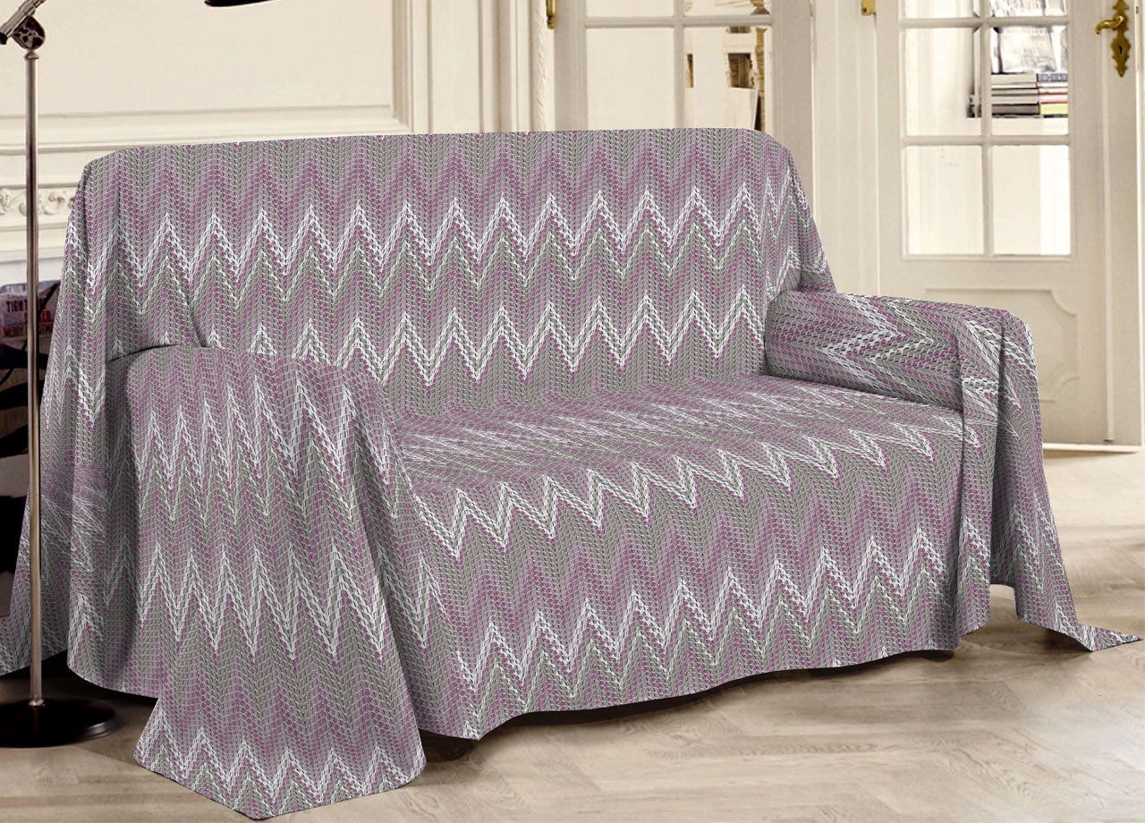 Telo Arredo Multiuso Linea Pensieri Delicati 100% Cotone Disegno Spinato - Singolo - Rosa