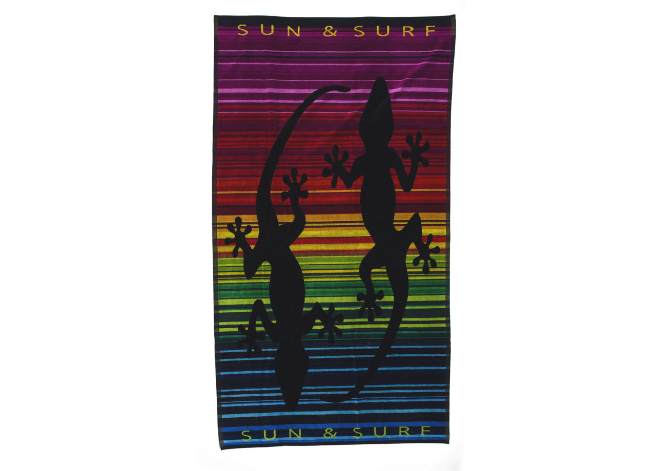 Telo Mare Spiaggia Piscina Jacquard In Spugna Disegno Sun&Surf - 90x170 - Sun&Surf