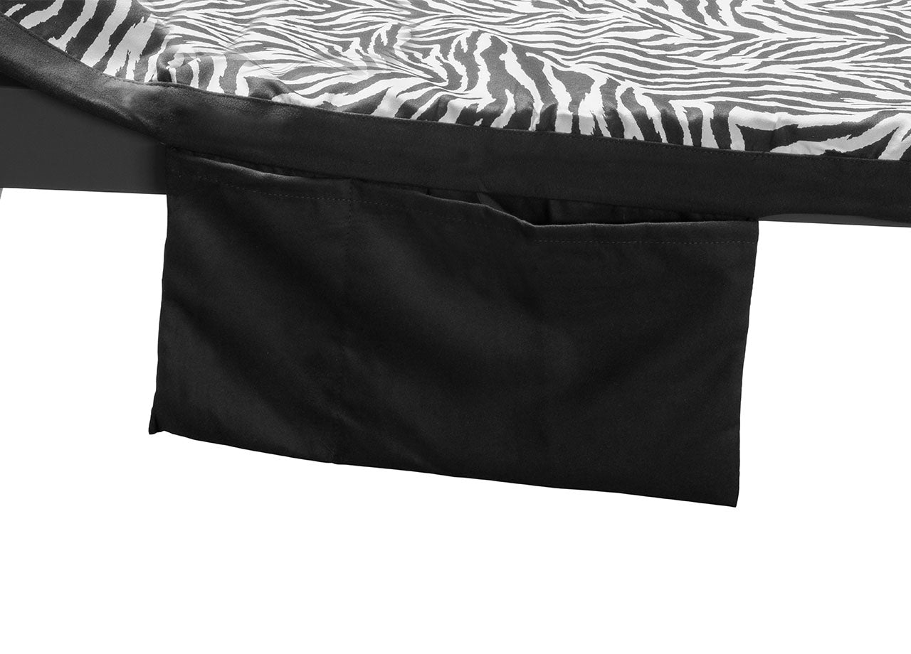 Telo Mare Microfibra Lettino Con Cuscino E Tasche Modello Tanzania Zebrato