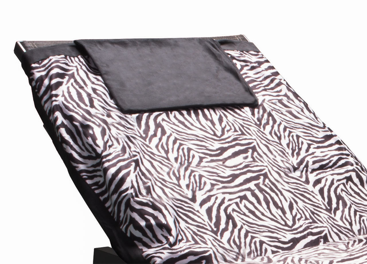 Telo Mare Microfibra Lettino Con Cuscino E Tasche Modello Tanzania Zebrato