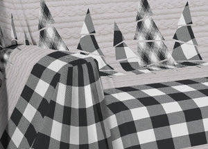 Telo Arredo Multiuso Linea Pensieri Delicati In Cotone Disegno Canada - Singolo - Grigio