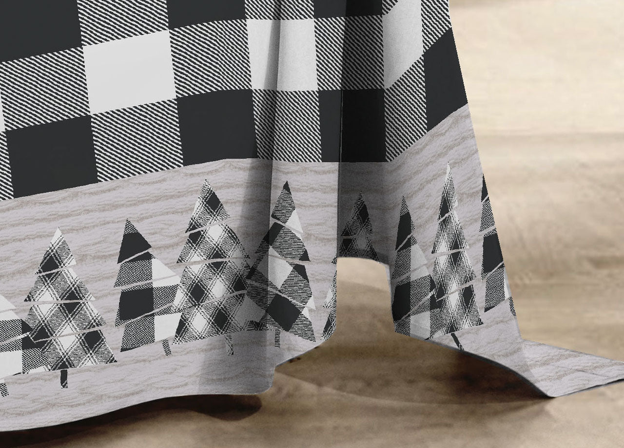 Telo Arredo Multiuso Linea Pensieri Delicati In Cotone Disegno Canada - Singolo - Grigio