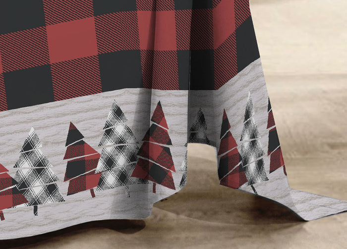 Telo Arredo Multiuso Linea Pensieri Delicati In Cotone Disegno Canada - Matrimoniale - Rosso