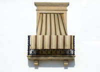 Tenda Da Sole A Caduta Per Esterno Balcone Casa Telo Ombra Modello Riga Fine - 145x300 - Marrone