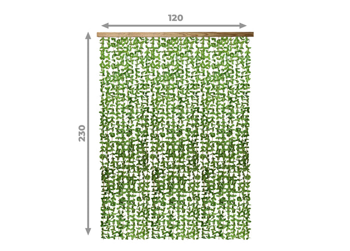Tenda Antimosca Con Foglie Antirumore Caduta Pannello Porta Finestra Casa Amazzonia - 120x230 - Amazzonia