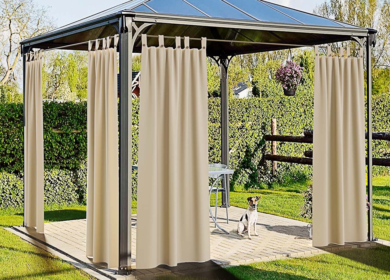 Tenda Gazebo 160x270 Per Esterno Passanti Con Bottoni Springfield Tinto Unita - Springfield - Panna