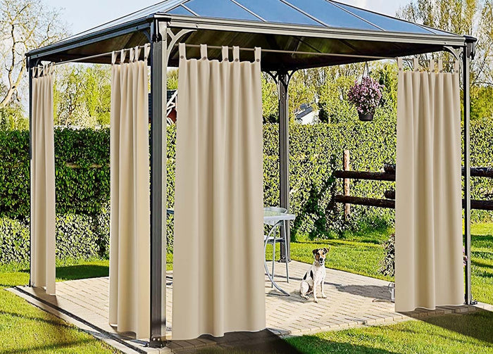 Tenda Gazebo 160x270 Per Esterno Passanti Con Bottoni Springfield Tinto Unita - Springfield - Panna