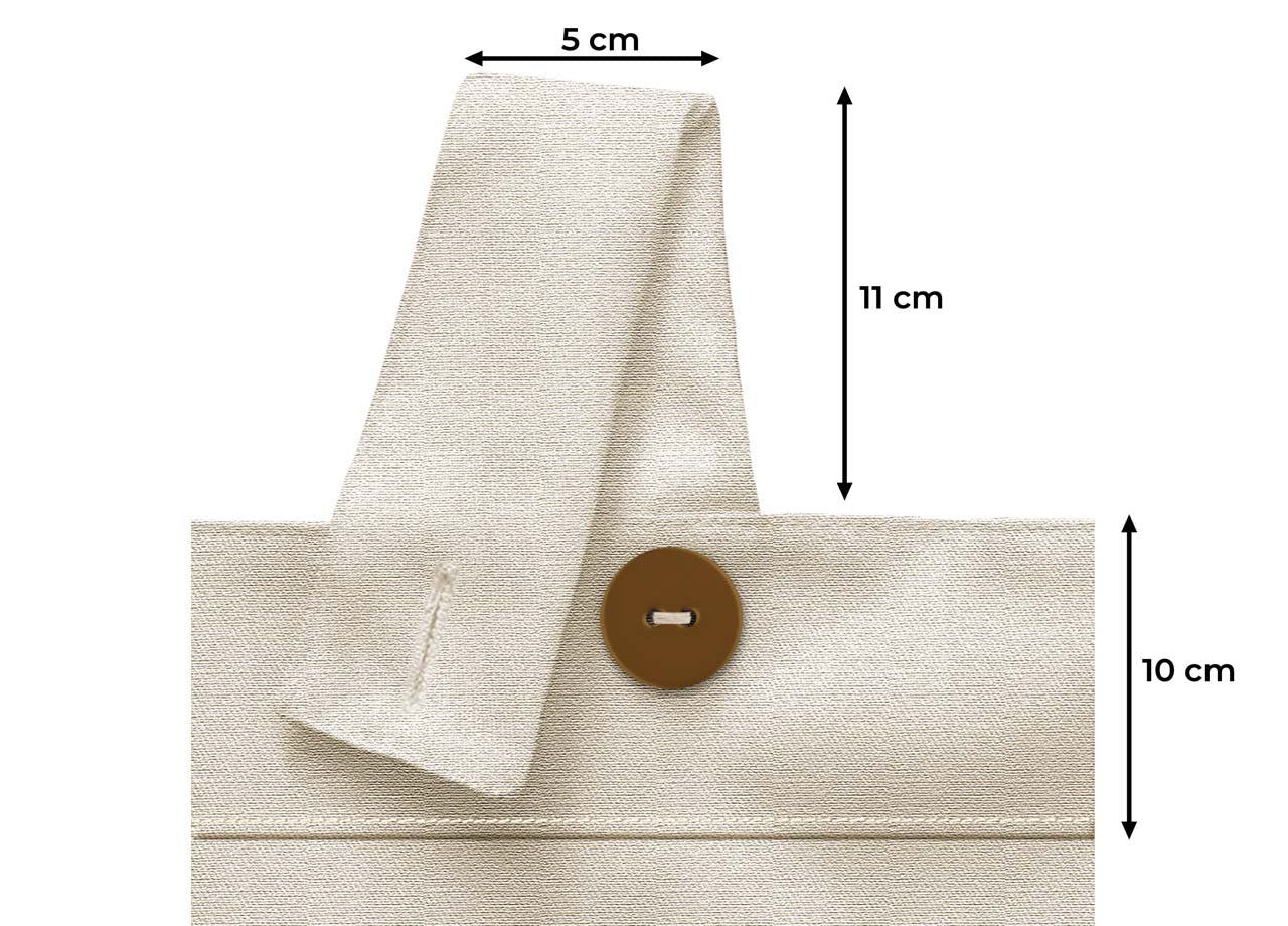 Tenda Gazebo 160x270 Per Esterno Passanti Con Bottoni Springfield Tinto Unita - Springfield - Panna