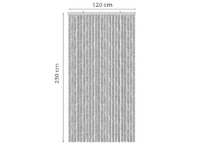 Tenda Antimosca Antirumore Caduta Pannello Porta Finestra Casa In Ciniglia - 120x230 - Grigio