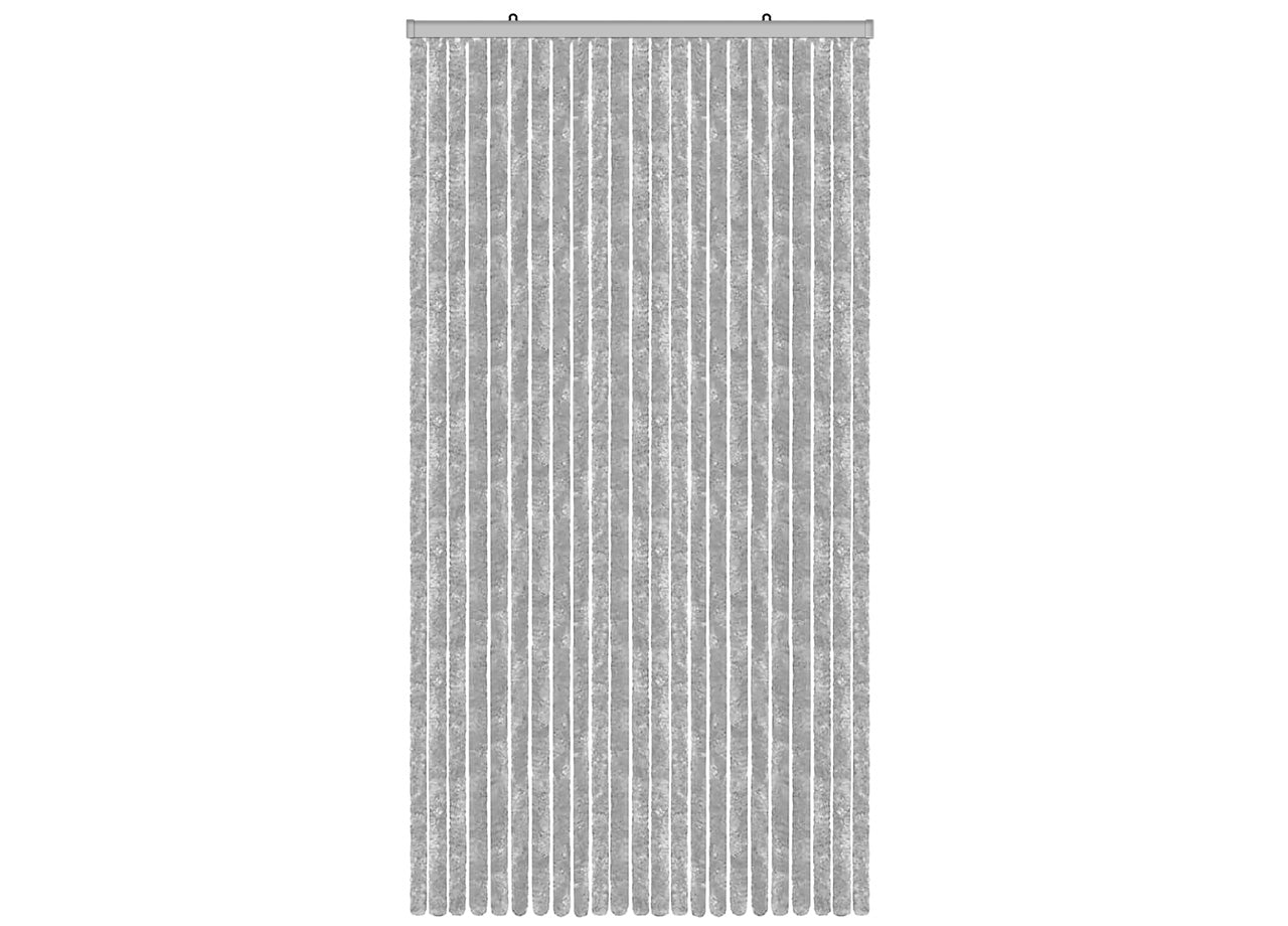 Tenda Antimosca Antirumore Caduta Pannello Porta Finestra Casa In Ciniglia - 120x230 - Grigio