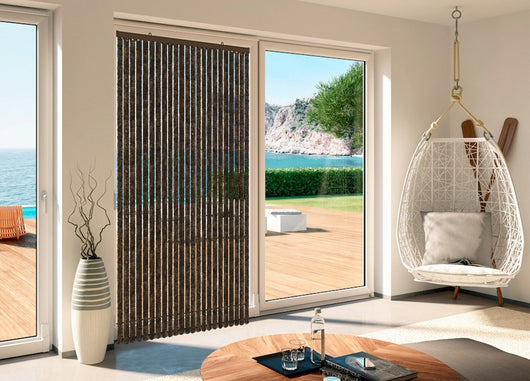 Tenda Antimosca Antirumore Caduta Pannello Porta Finestra Casa In Ciniglia - 120x230 - Marrone