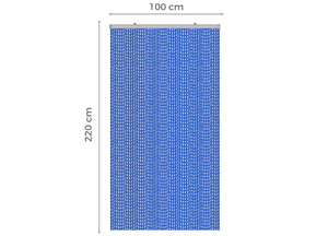 Tenda Antimosca Antirumore Caduta Pannello Porta Finestra Casa Pon Pon - 100X220 - Blu