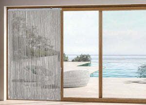 Tenda Antimosca Antirumore Caduta Pannello Porta Finestra Casa Pon Pon - 140X240 - Grigio