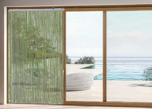 Tenda Antimosca Antirumore Caduta Pannello Porta Finestra Casa Pon Pon - 120X230 - Verde