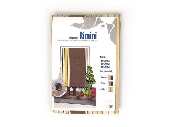 Tenda Da Sole A Caduta Per Esterno Balcone Casa Telo Ombra Modello Riga Fine - 145x250 - Marrone