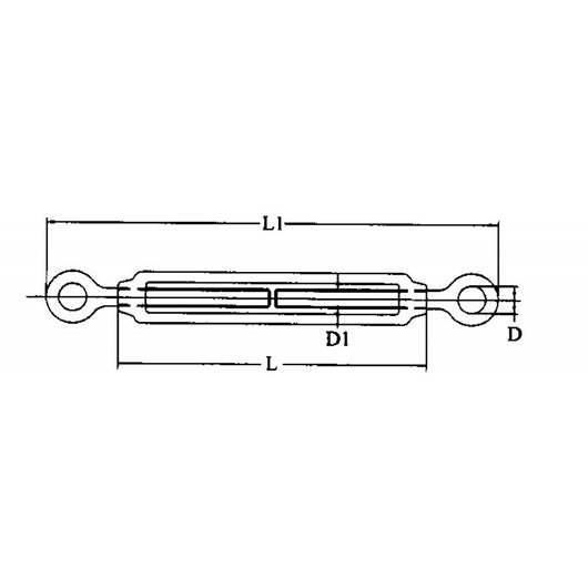 TENDITORE INOX M10 OCCHIO-OCCHIO
