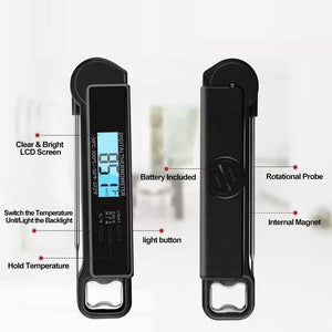 TERMOMETRO DA CUCINA DIGITALE CON SONDA ALIMENTI BEVANDE -50° A 300° C TP-660