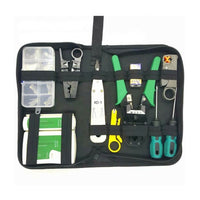 TESTER CAVO DI RETE LAN RJ45 RJ11 RJ12 + PINZA CRIMPATRICE + 10 PLUG ETHERNET